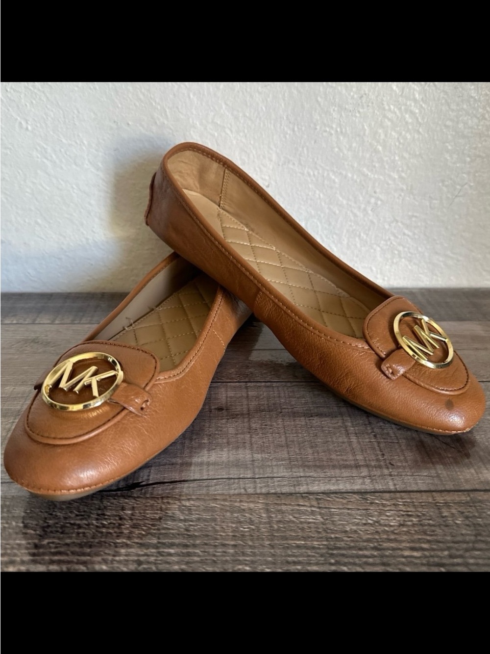 MICHAEL KORS Lillie Moccasin Leather Ballet Flats (Size: 9M)